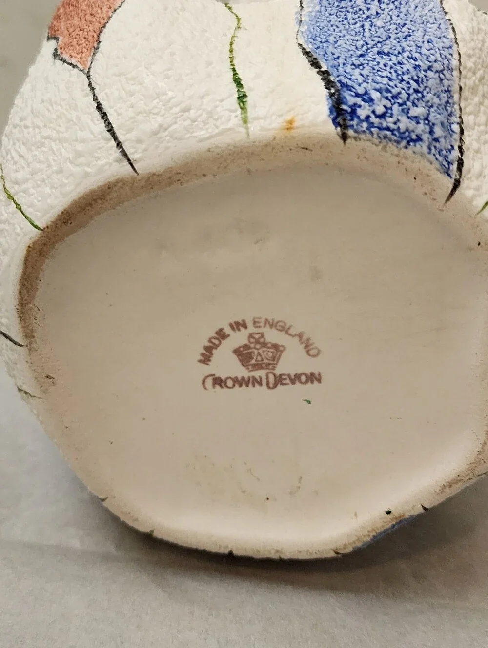 Vintage MCM Crown Devon A404 Handkerchief Multi Pocket Posy Vase Collector Piece